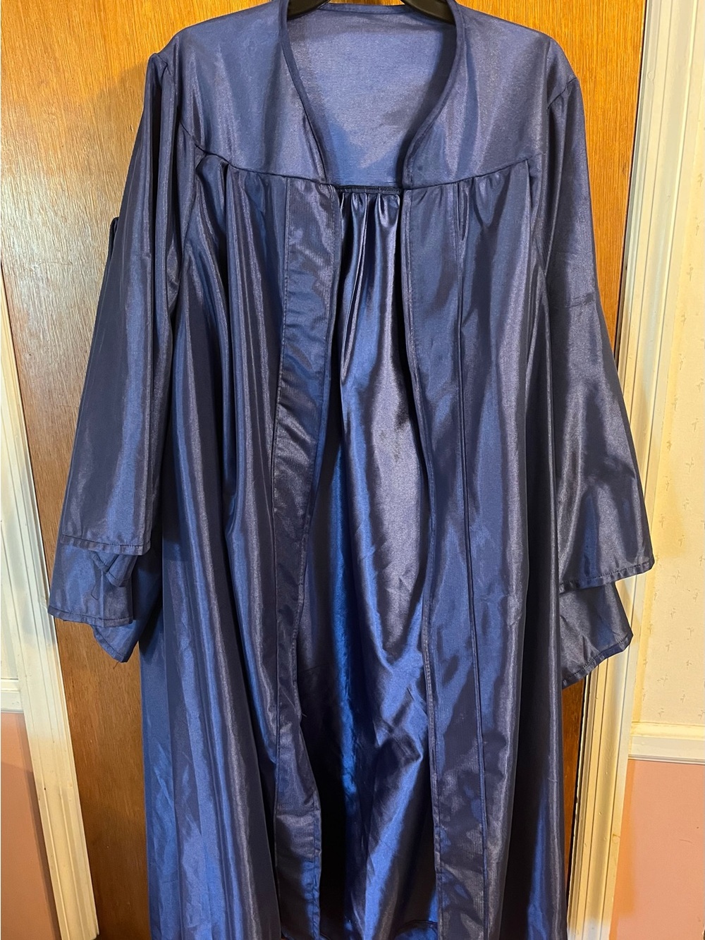 Navy Graduation Gown and Cap Set - Classic Academic Robe - Picture 2 of 4